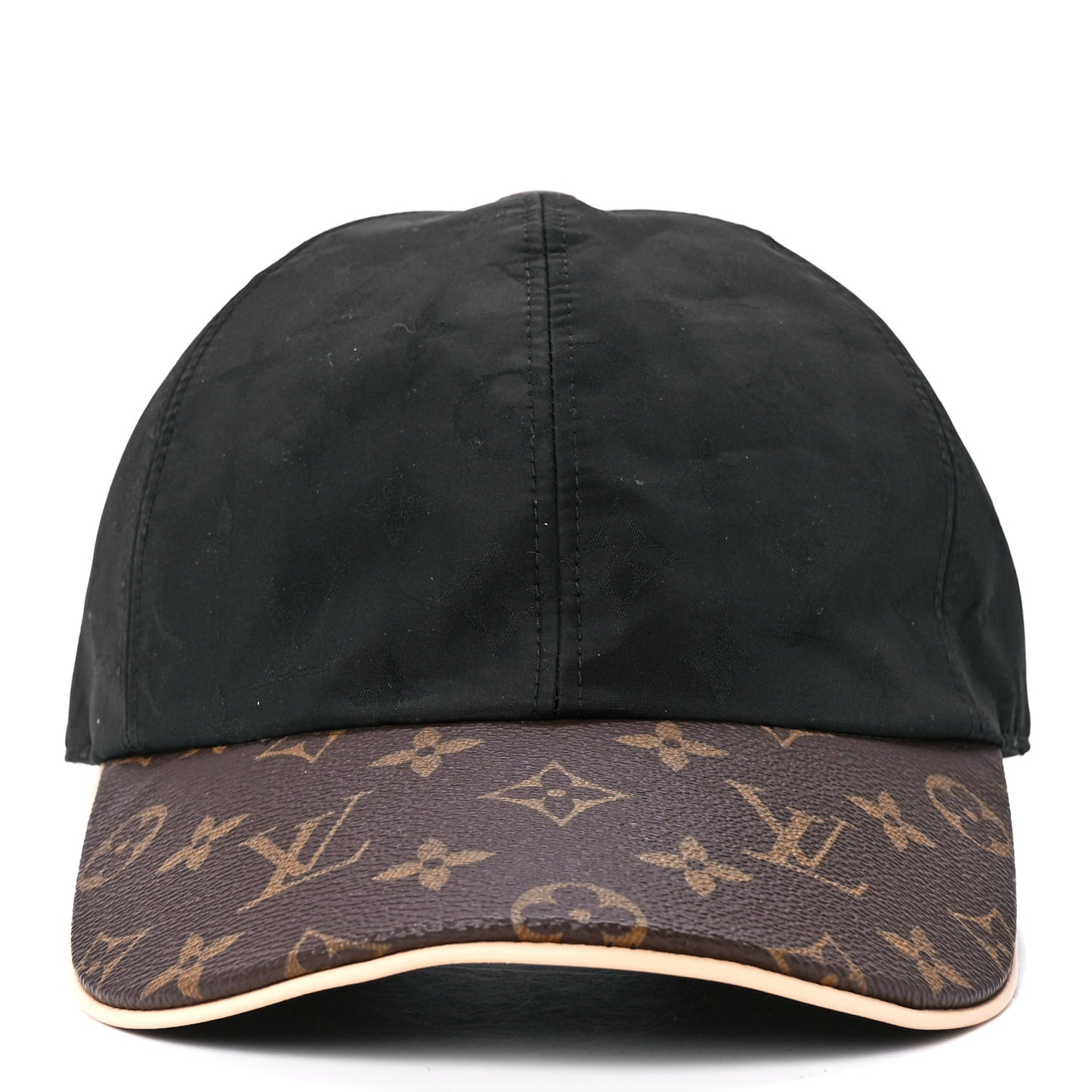 Polyester Silk Monogram LV Get Ready Cap L Black