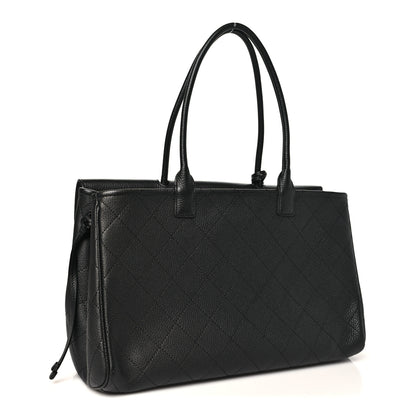 Chanel Grained Calfskin Stitched Urban Essentials Large Shopping Bag Black 3 of 12