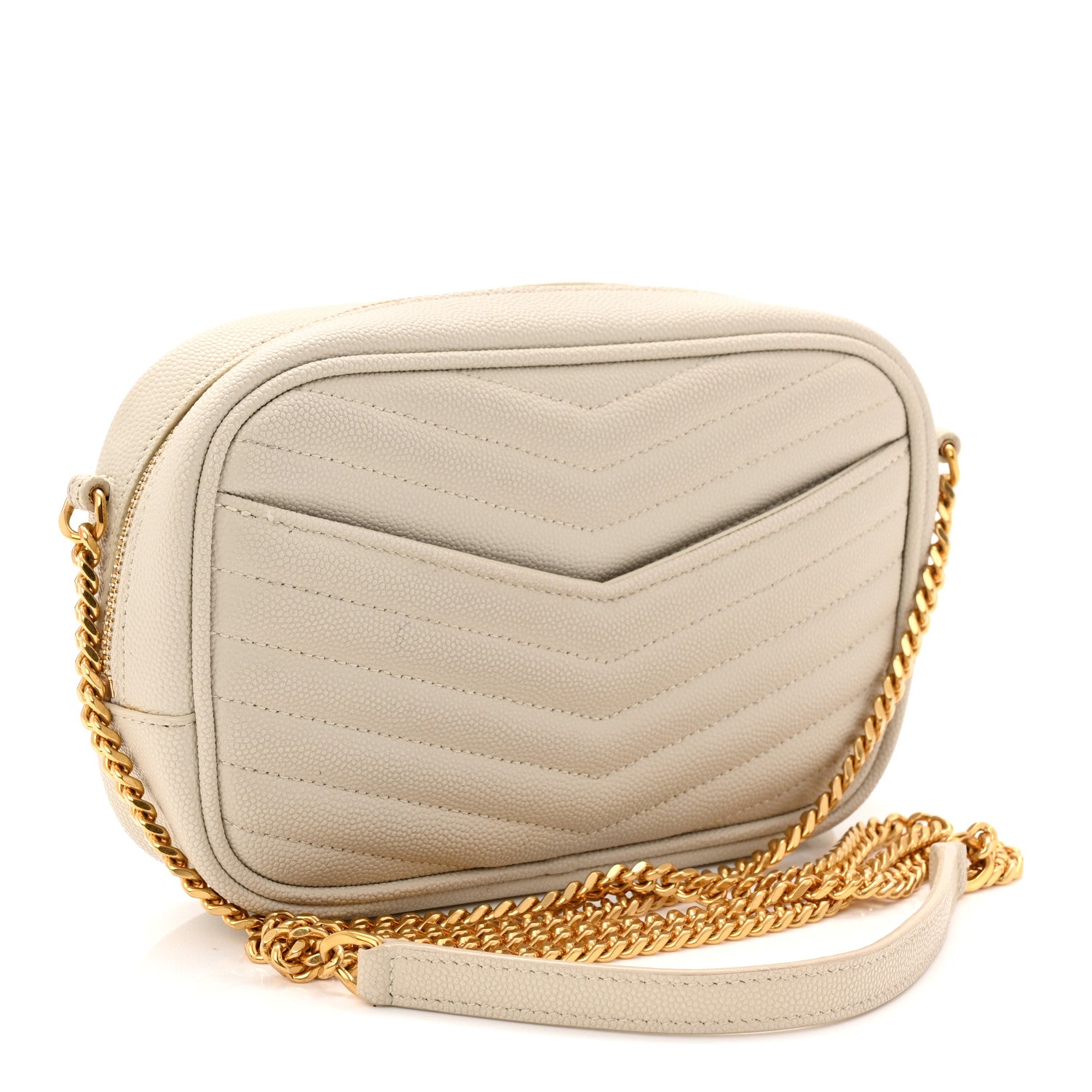 Saint Laurent Grain De Poudre Matelasse Monogram Mini Lou Camera Bag Crema Soft 3 of 10