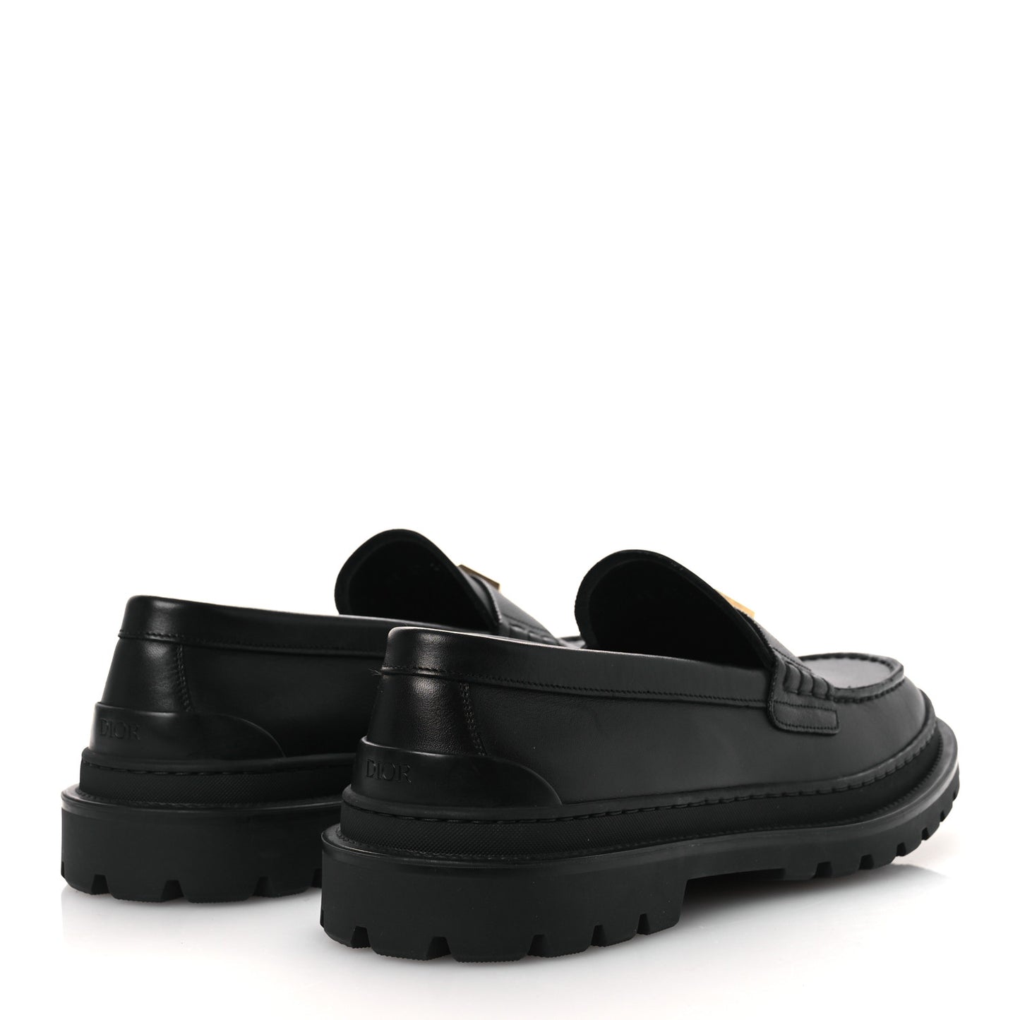 Calfskin CD Diamond Loafers 42 Black