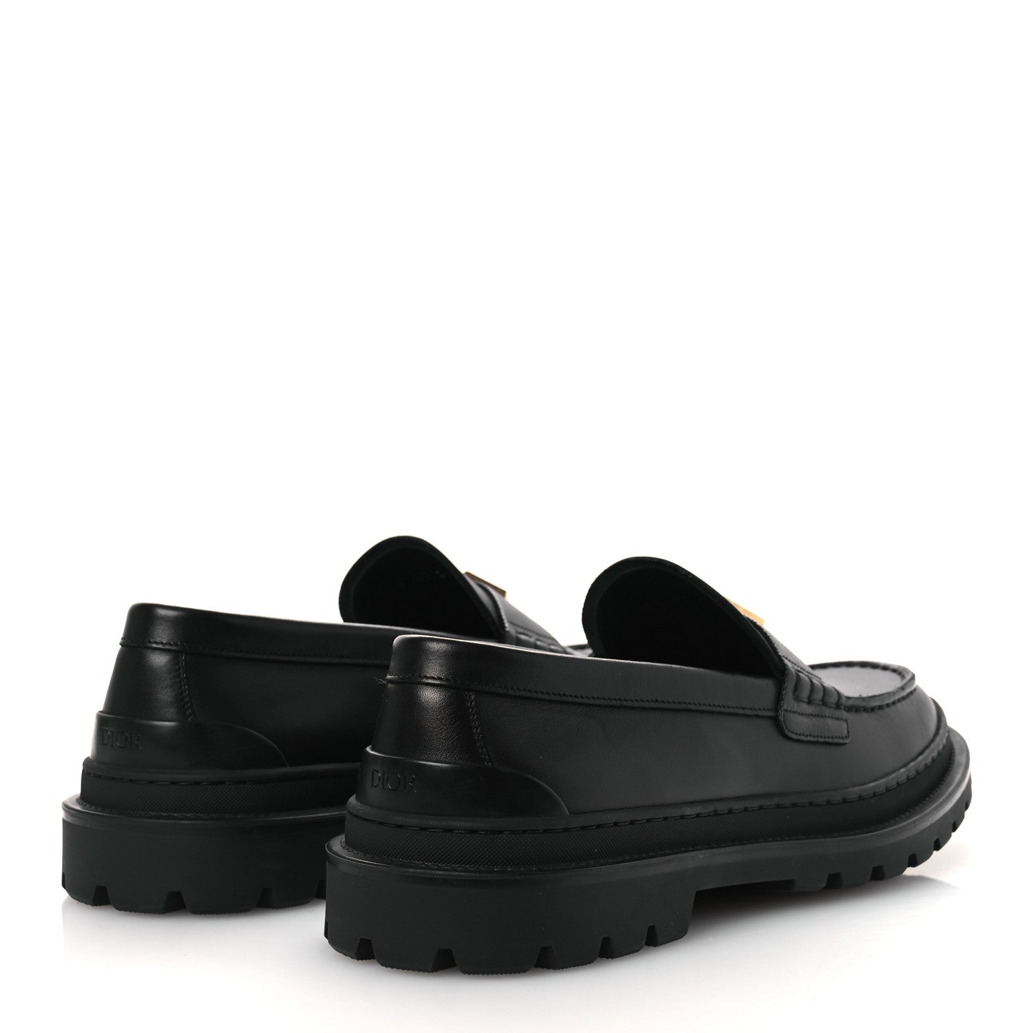 Christian Dior Calfskin CD Diamond Loafers 42 Black 5 of 11