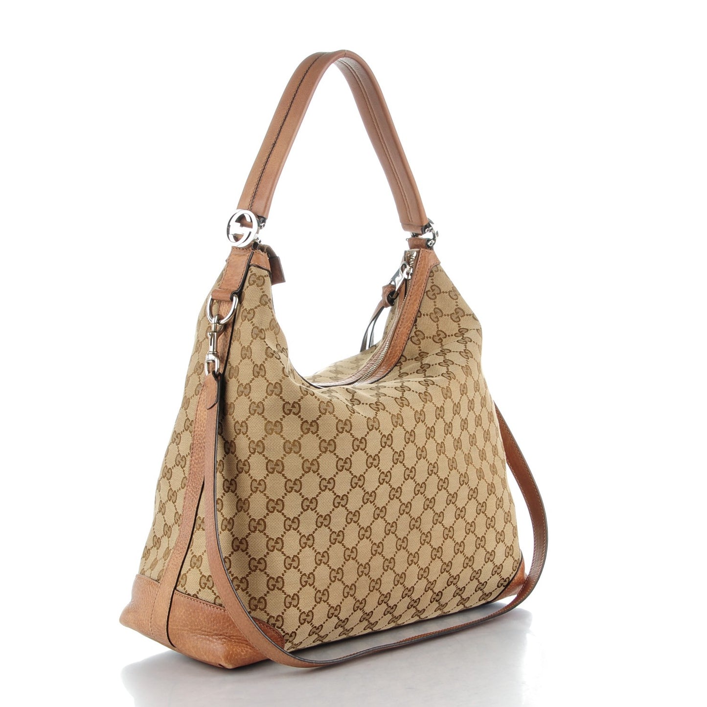 Monogram Old Libeccio Medium Miss GG Hobo Beige Ebony Light Brown