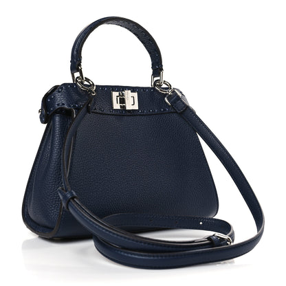 Fendi Cuoio Roma Sellerissima Nappa Sintetica Tape Stitch Mini Peekaboo Notte 3 of 9