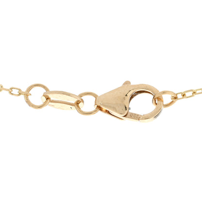 Foundrae 18K Yellow Gold Enamel Petite Champleve True Love Knot Necklace White White 4 of 6