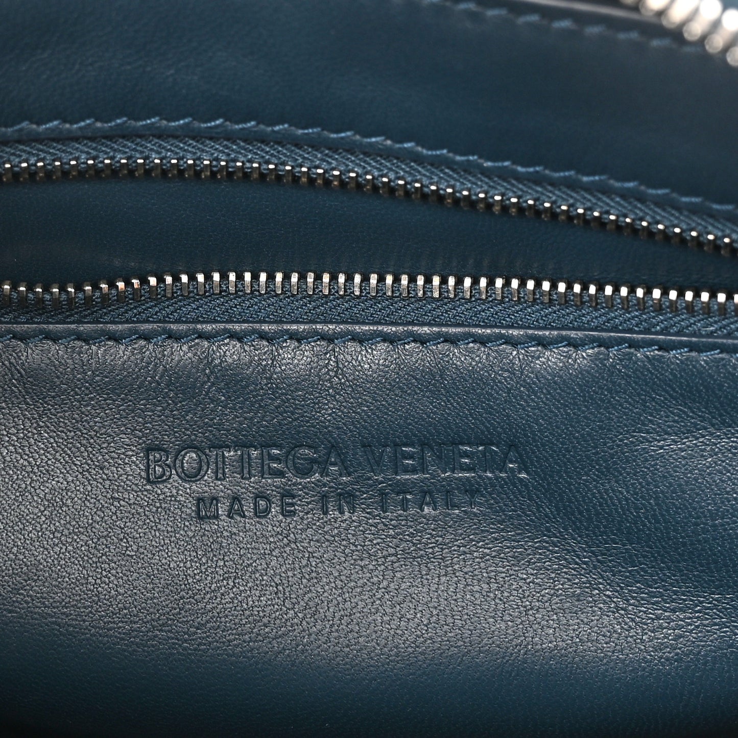 Grained Calfskin Maxi Intrecciato Brick Cassette Bag Deep Blue