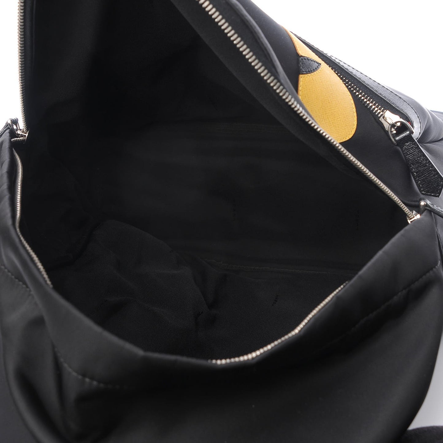 Nylon Vitello Elite Monster Eyes Rounded Backpack Black Yellow