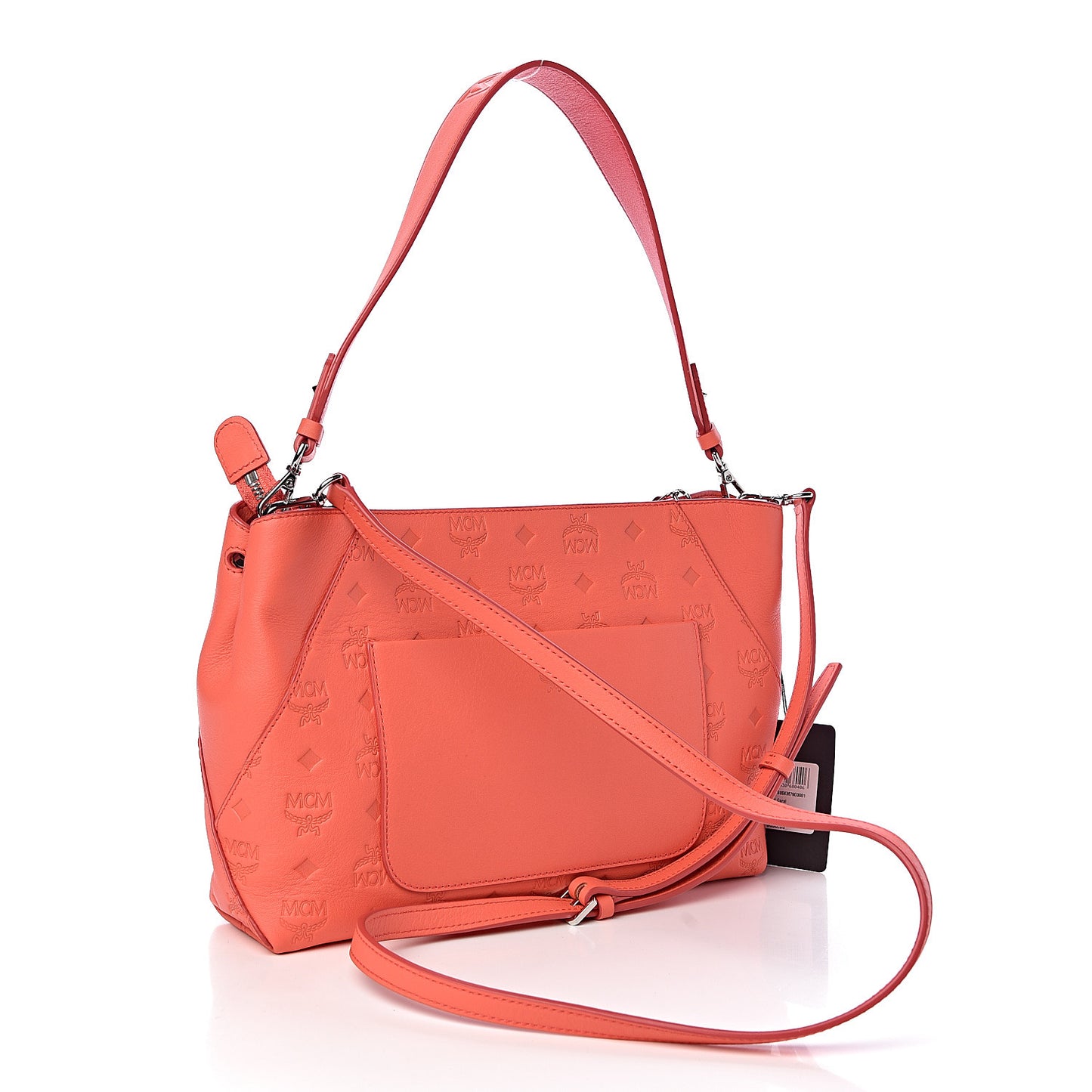 Calfskin Ottomar Monogram Medium Klara Hobo Hot Coral