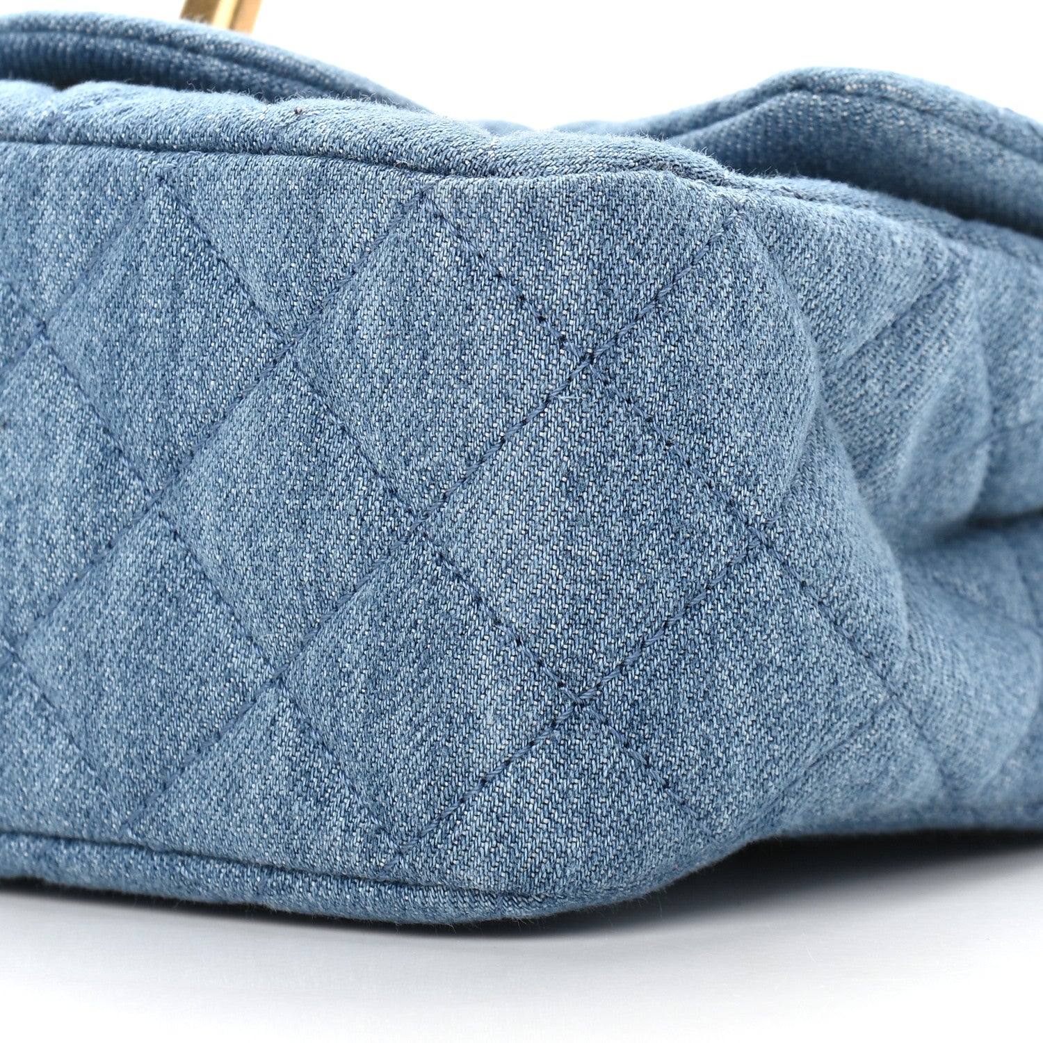 Chanel Denim Quilted Mini Pearl Crush Flap Blue 9 of 9