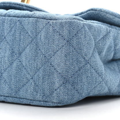 Chanel Denim Quilted Mini Pearl Crush Flap Blue 9 of 9