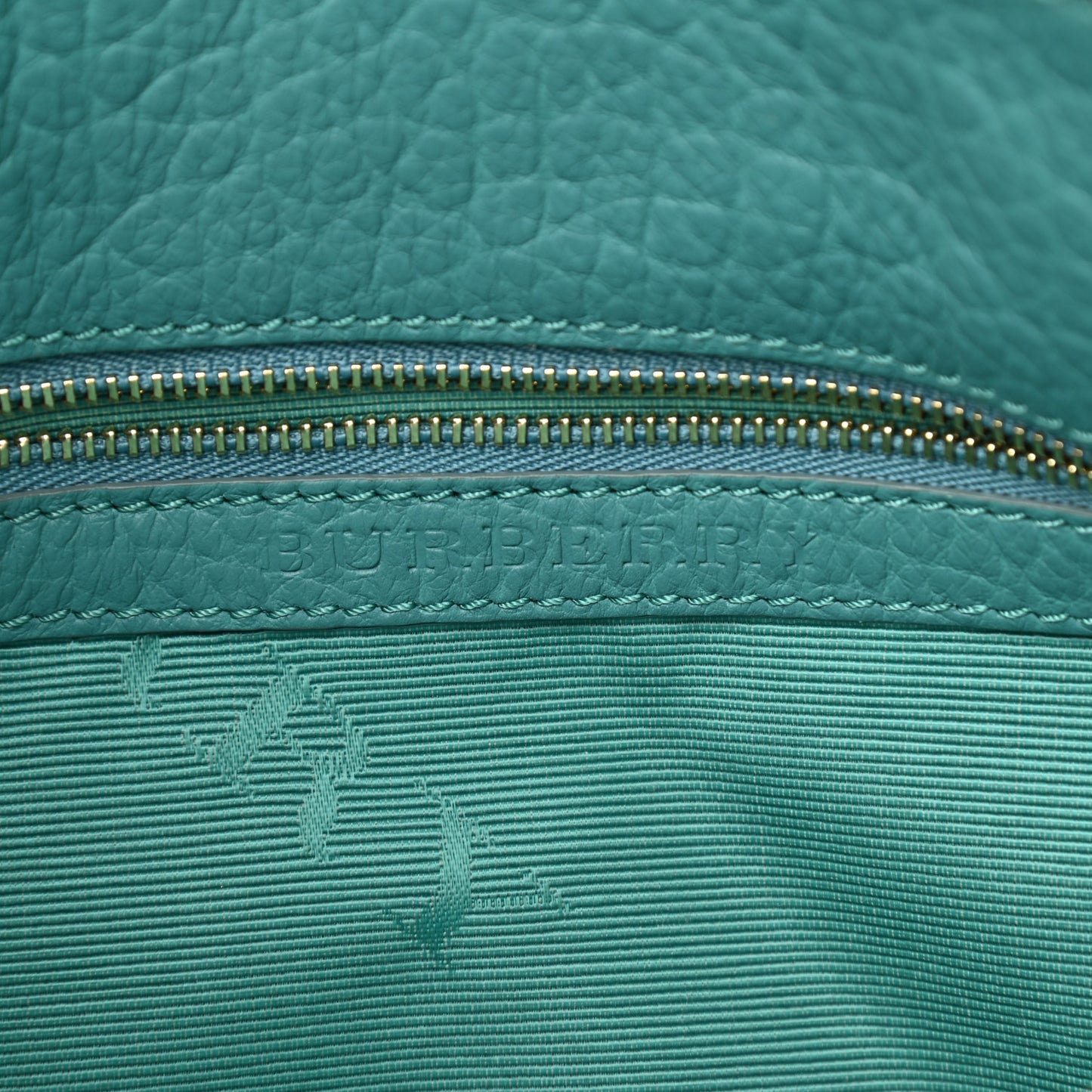 Signature Grain Calfskin Check Embossed Small Chichester Crossbody Clutch Bag Aqua Green