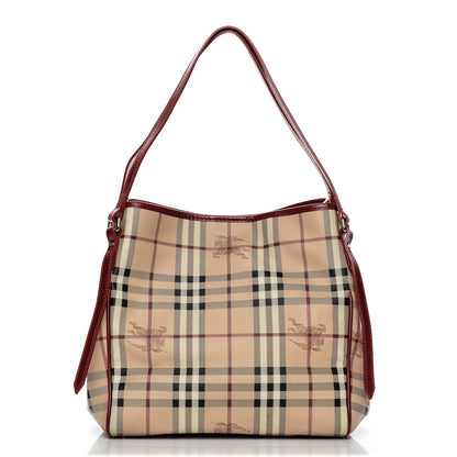 Burberry Haymarket Check Small Canterbury Tote Military Red 1 of 6