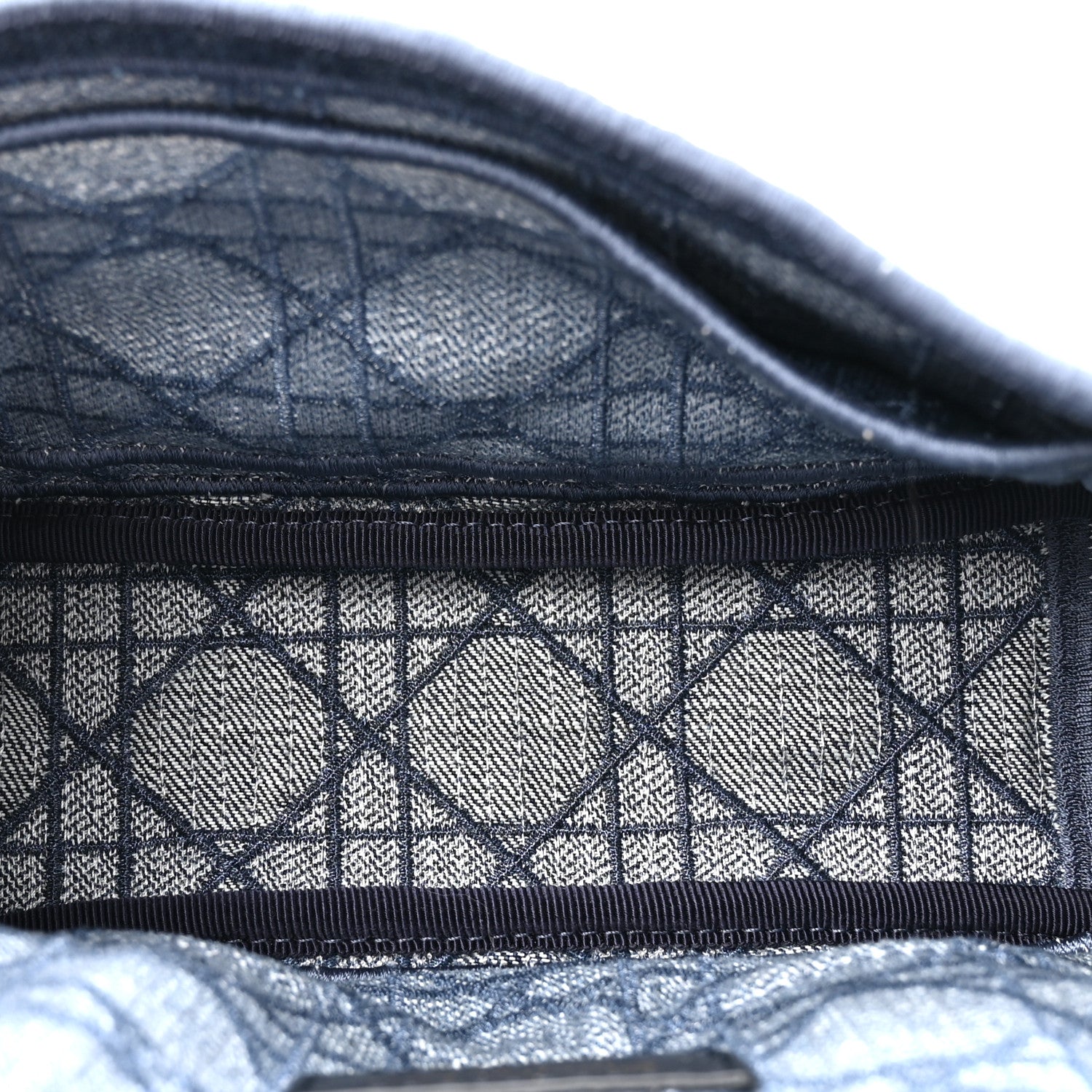 Christian Dior Denim Cannage Small Caro Bag Blue 5 of 9