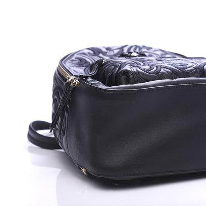 Versace Calfskin Embroidered Baroque Palazzo Backpack Black 6 of 8