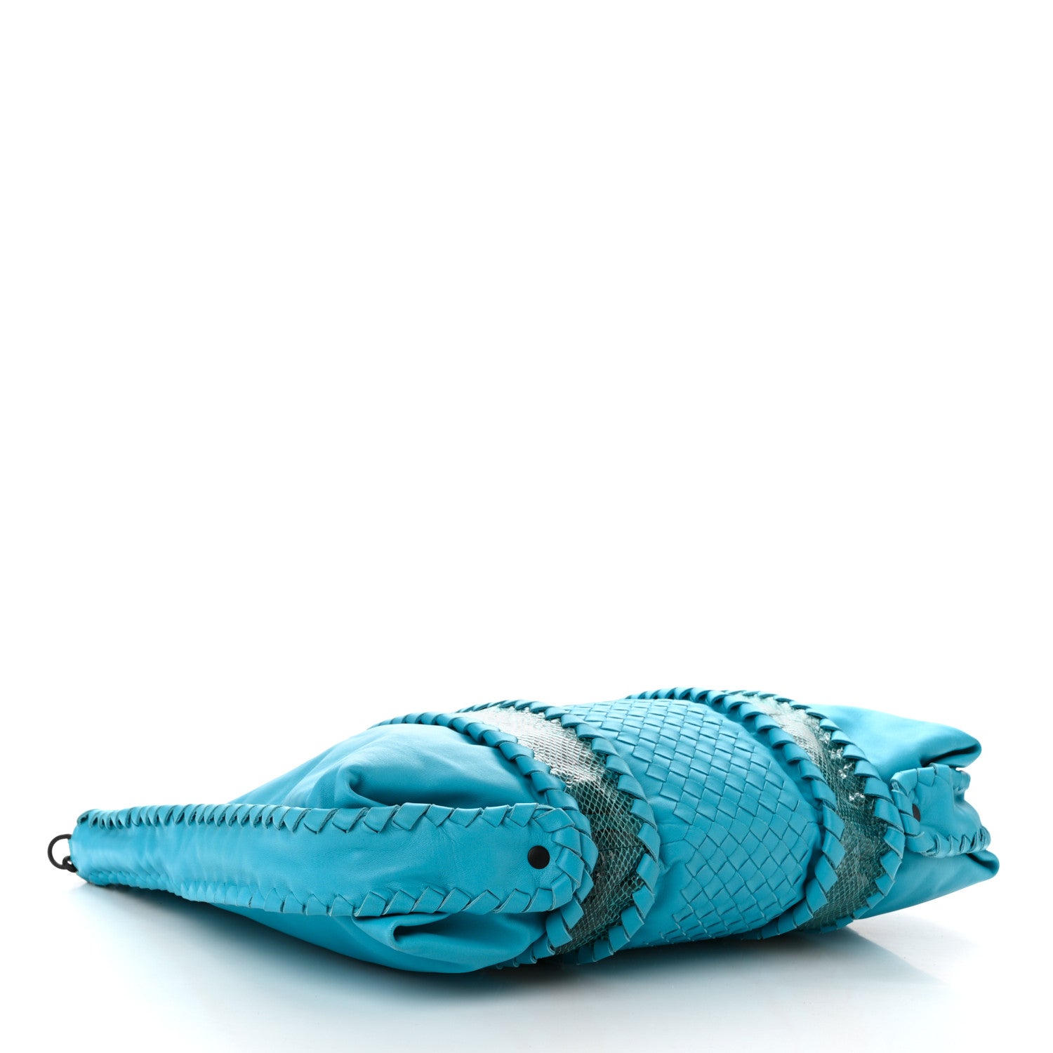 Bottega Veneta Nappa Intrecciato Ayers Convertible Tote Turquoise 3 of 9