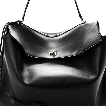 Balenciaga Smooth Calfskin Rodeo XL Top Handle Handbag Black Black 7 of 9