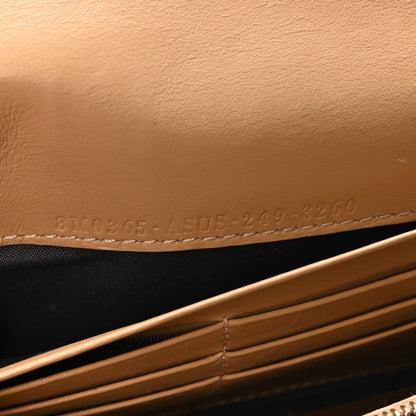 Fendi Nappa Matisse FF Embossed Continental Wallet On Chain Miele Scuro 6 of 10