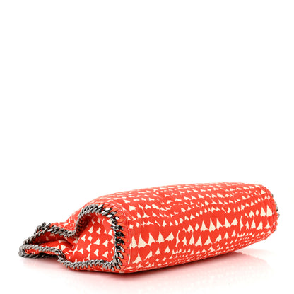 Stella McCartney Canvas Heart Print Small Falabella Fold Over Tote Red 4 of 9