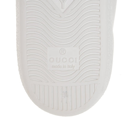 Gucci Calfskin Ayers Bee Embroidered Womens Ace Sneakers 36 White Green 6 of 8