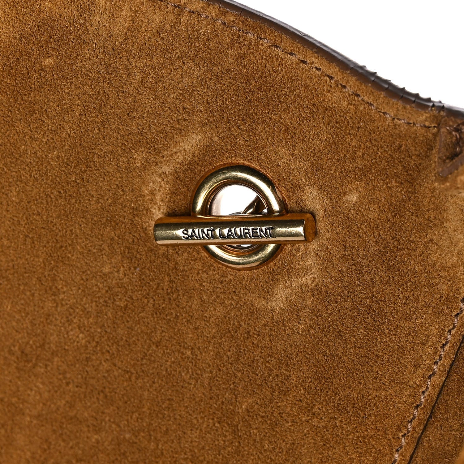 Saint Laurent Suede Fringe Baby Monogram Satchel Light Ocre 14 of 21