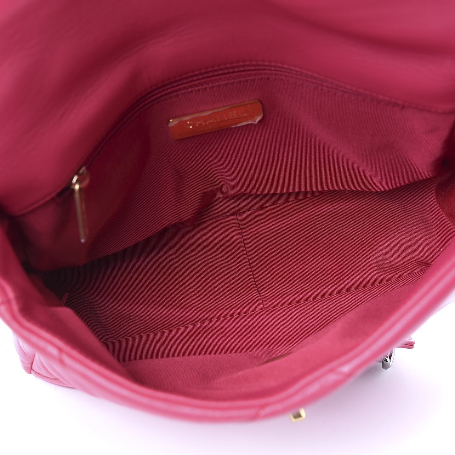 Lambskin Quilted Medium 19 Flap Dark Pink