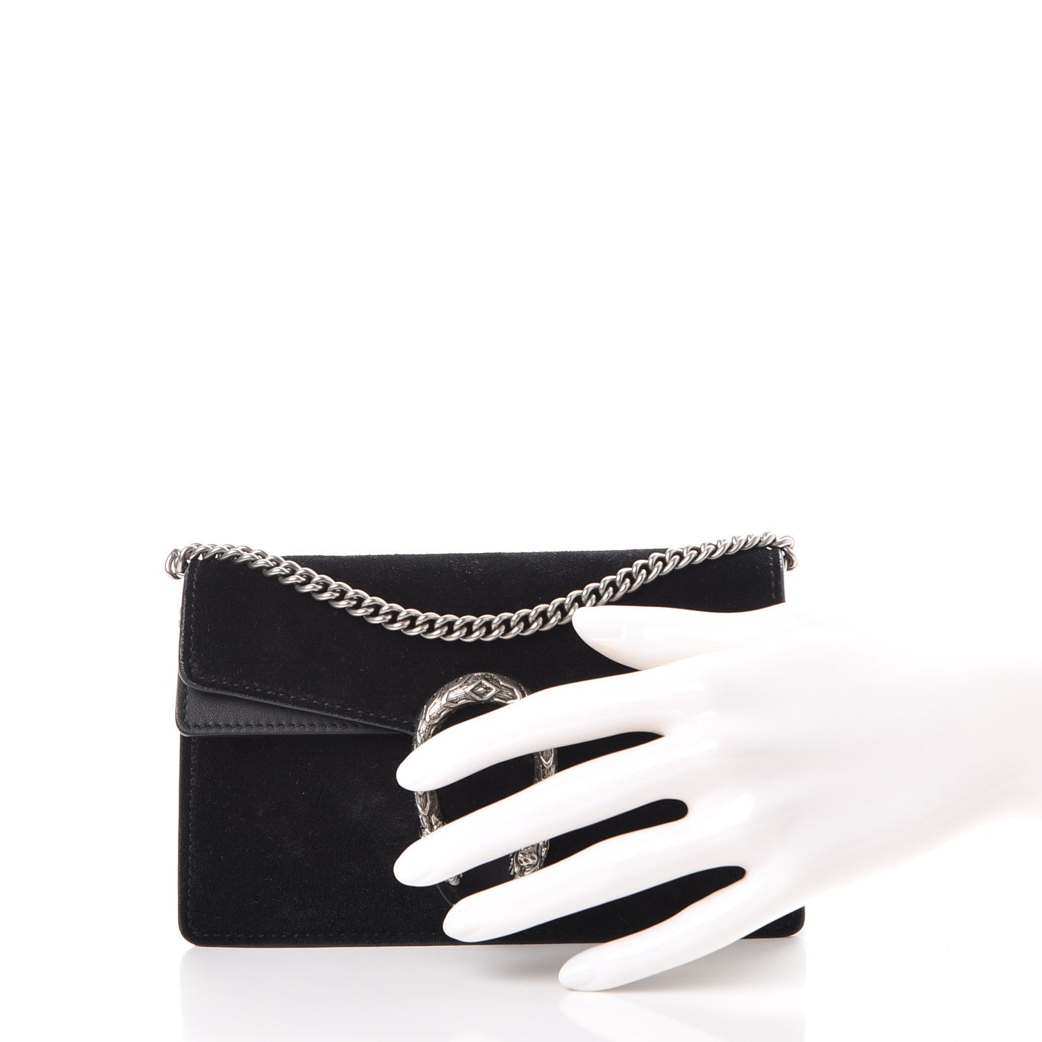 Gucci Velvet Super Mini Dionysus Shoulder Bag Black 3 of 8