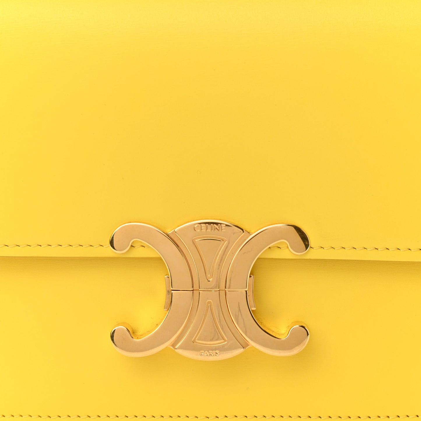 Shiny Calfskin Medium Triomphe Citron