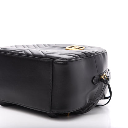 Gucci Calfskin Matelasse GG Marmont Dome Backpack Black 9 of 10