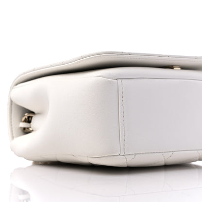Chanel Lambskin Quilted Studded Beauty Begins Flap White 8 of 10