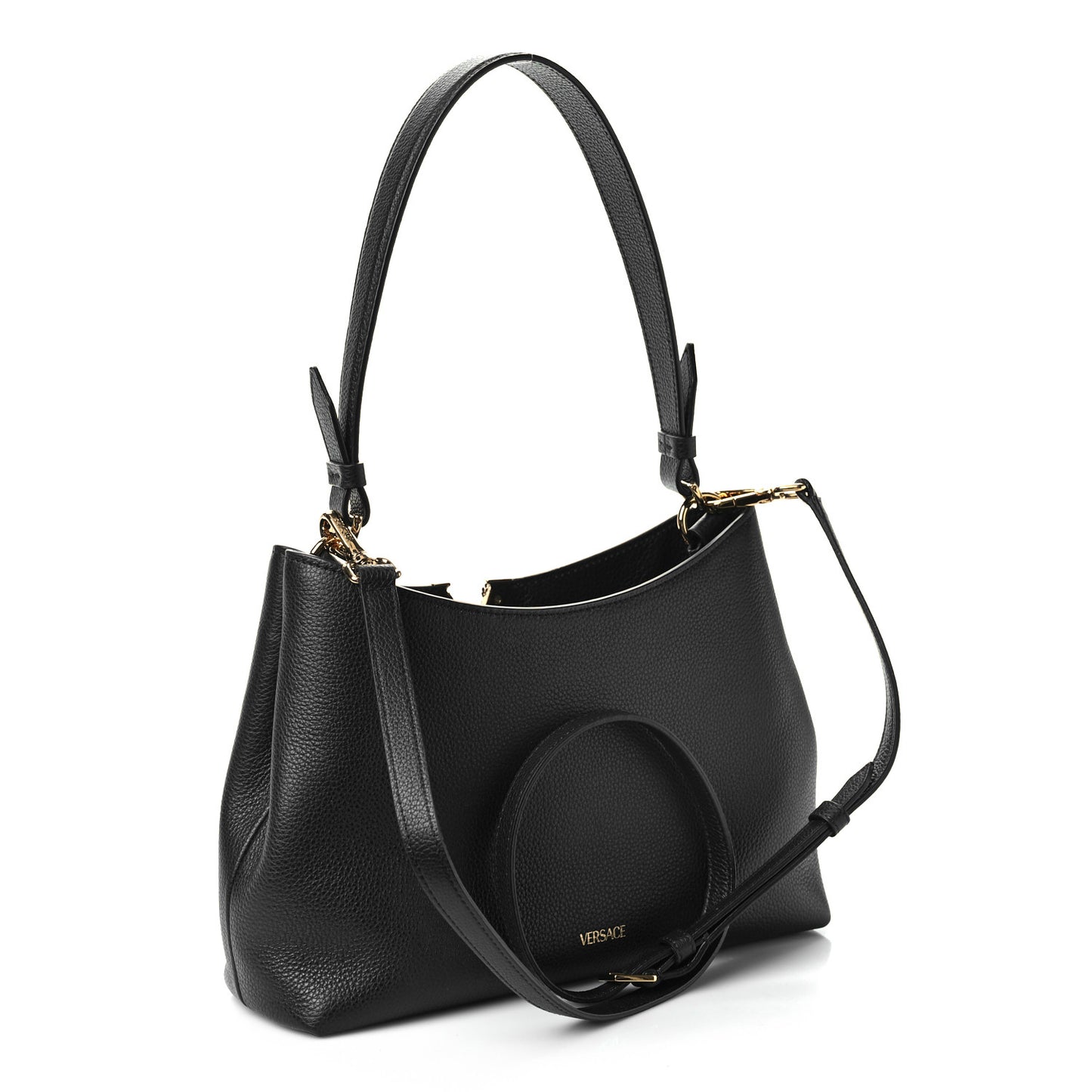 Calfskin Vitello Virtus Hobo Black