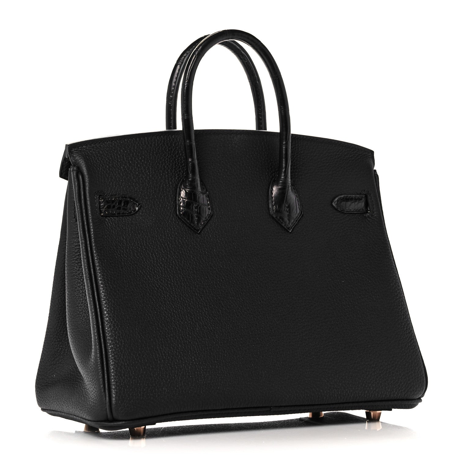 Hermes Togo Matte Alligator Birkin Touch 25 Black 3 of 11