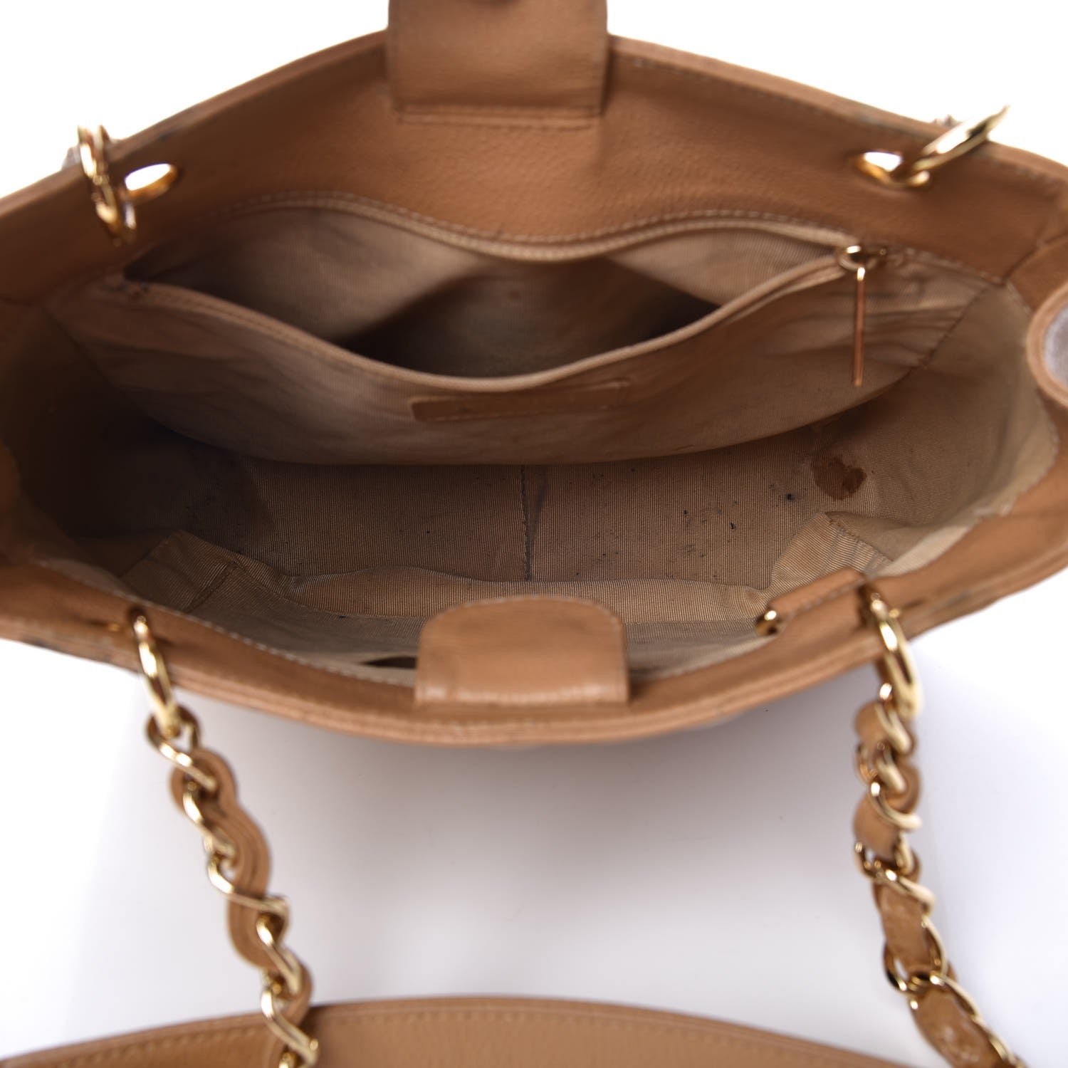 Chanel Caviar Quilted Petit Shopping Tote PST Beige 5 of 14