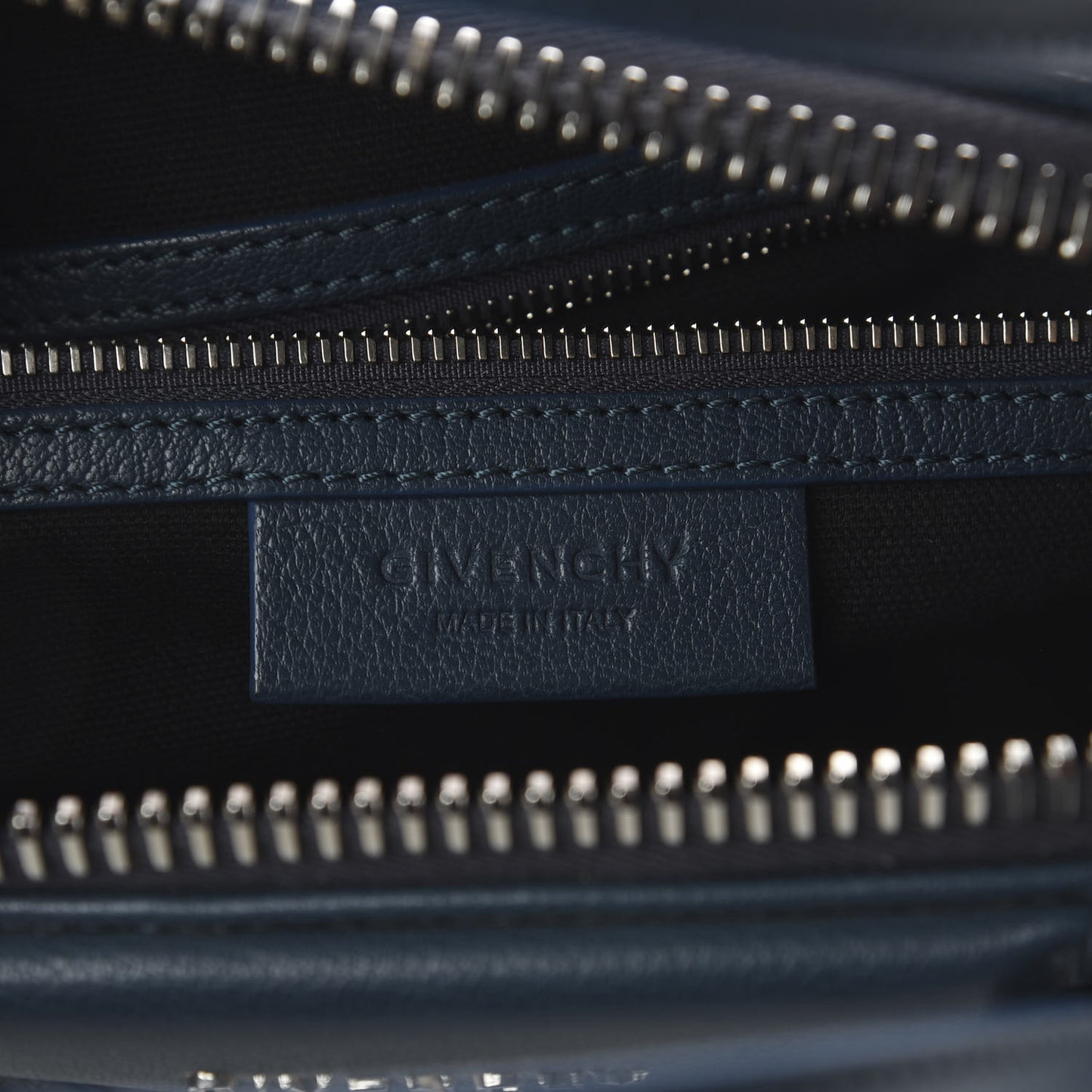 Sugar Goatskin Small Antigona Mineral Blue