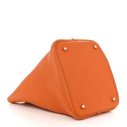 Hermes Taurillon Clemence Picotin Lock 22 MM Orange 7 of 10