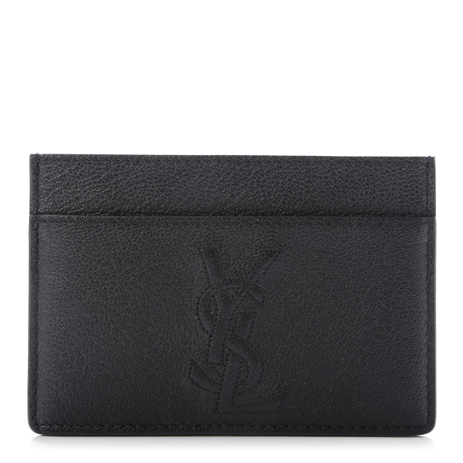 Saint Laurent Textured Calfskin Belle De Jour Card Case Black 1 of 8