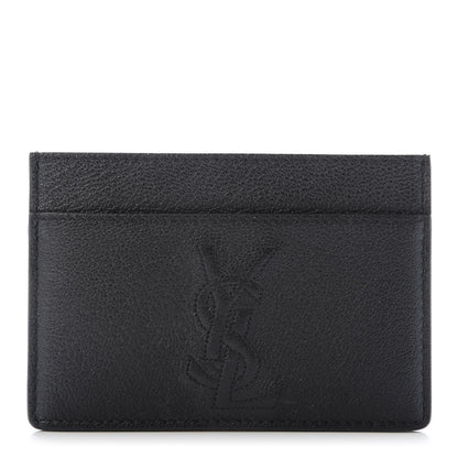 Saint Laurent Textured Calfskin Belle De Jour Card Case Black 1 of 8