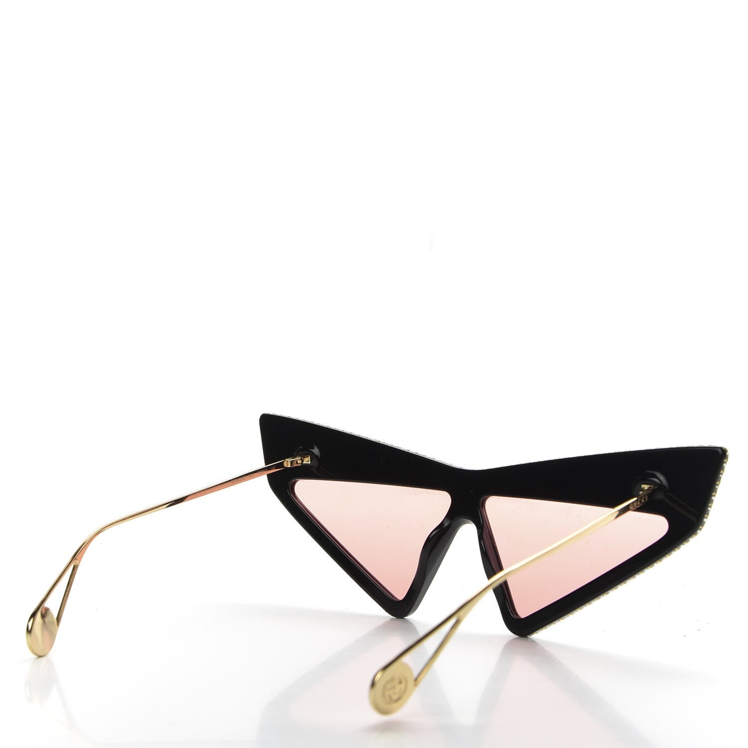 Gucci Acetate Crystal Geometric Sunglasses GG0430S Black 4 of 7