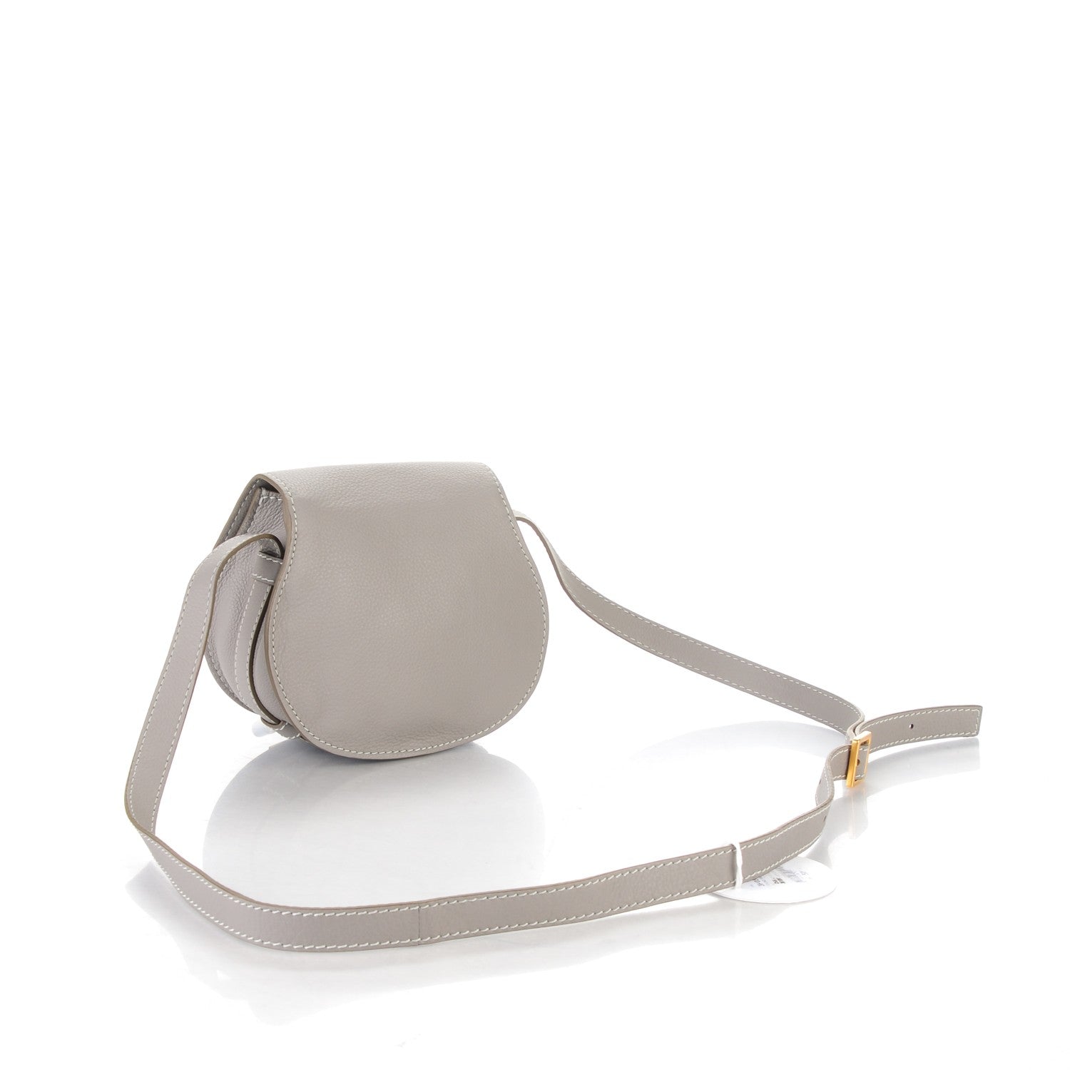 Chloe Calfskin Mini Marcie Round Crossbody Bag Cashmere Grey 3 of 7