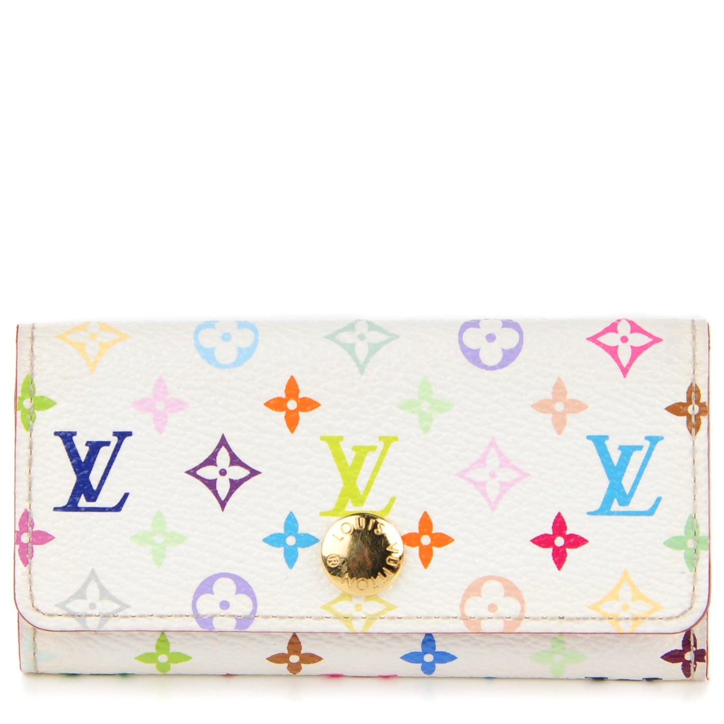 Monogram Multicolor Multicles 4 Key Holder White Litchi