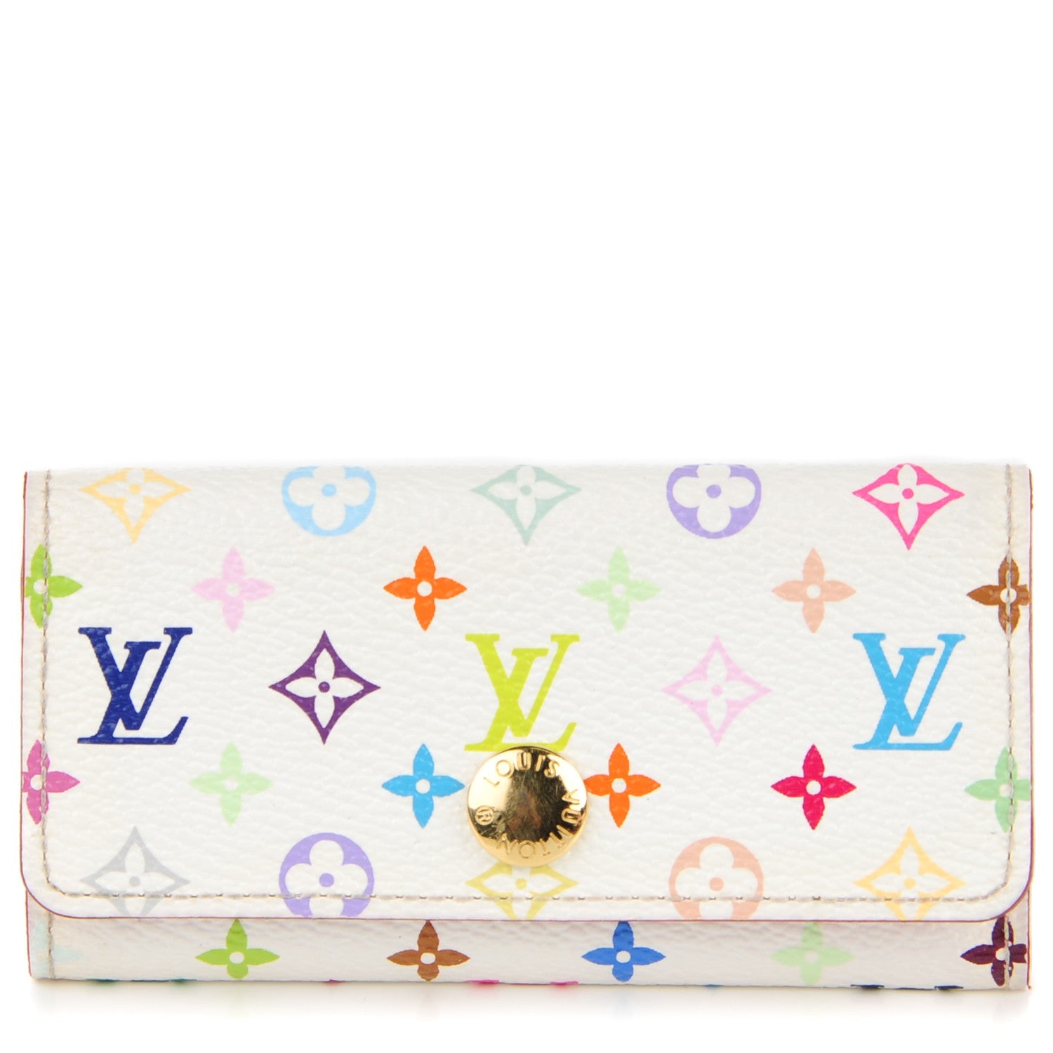 Louis Vuitton Monogram Multicolor Multicles 4 Key Holder White Litchi 1 of 8