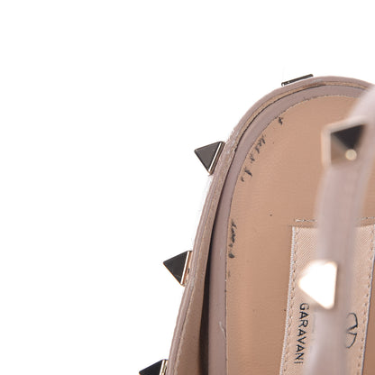 Valentino Garavani Calfskin Rockstud Open Back Ankle Booties 40 Black Poudre 7 of 9