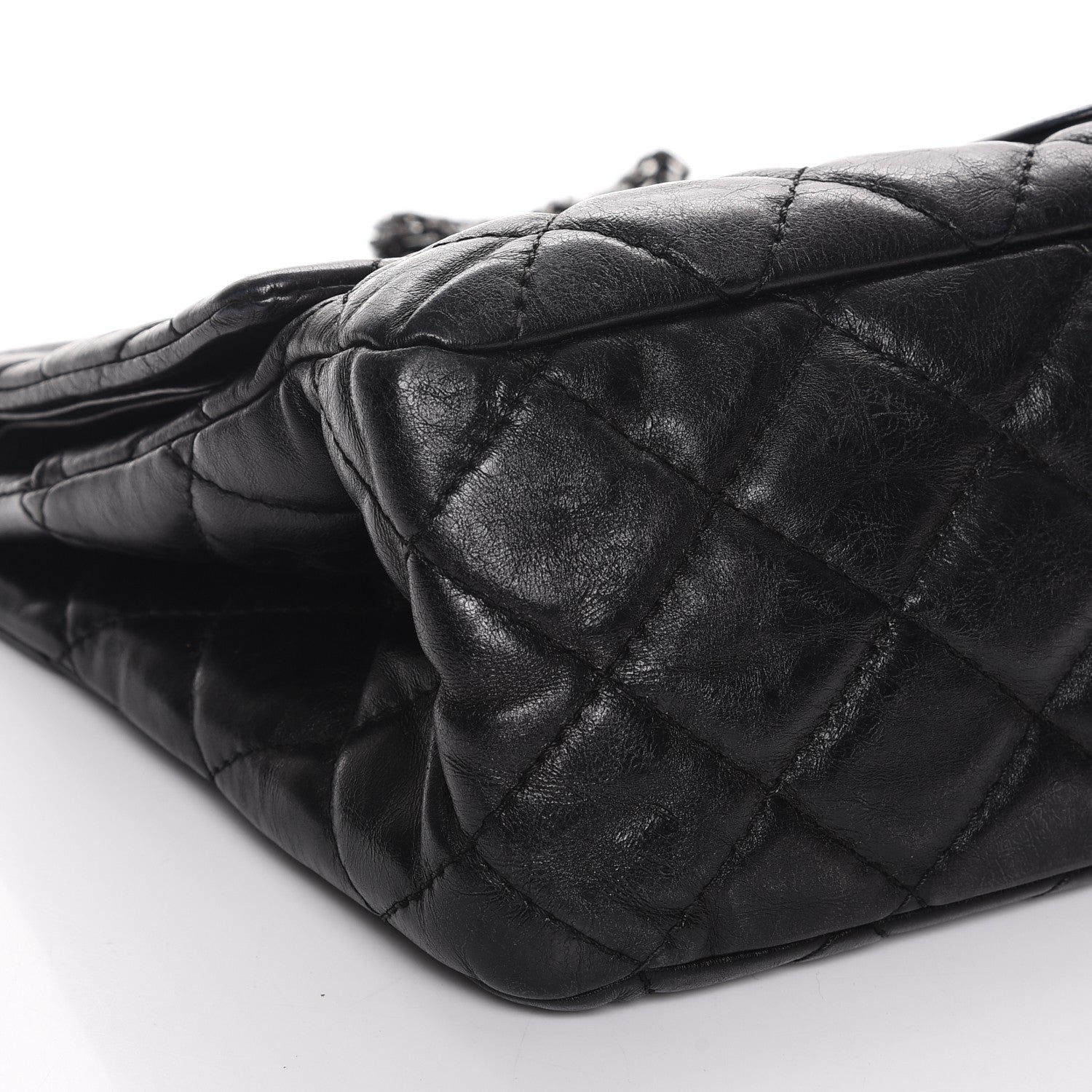 Chanel Glazed Calfskin Quilted 2.55 Reissue 227 Flap So Black 6 of 9