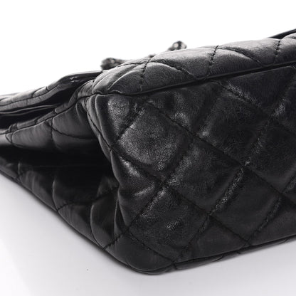 Chanel Glazed Calfskin Quilted 2.55 Reissue 227 Flap So Black 6 of 9
