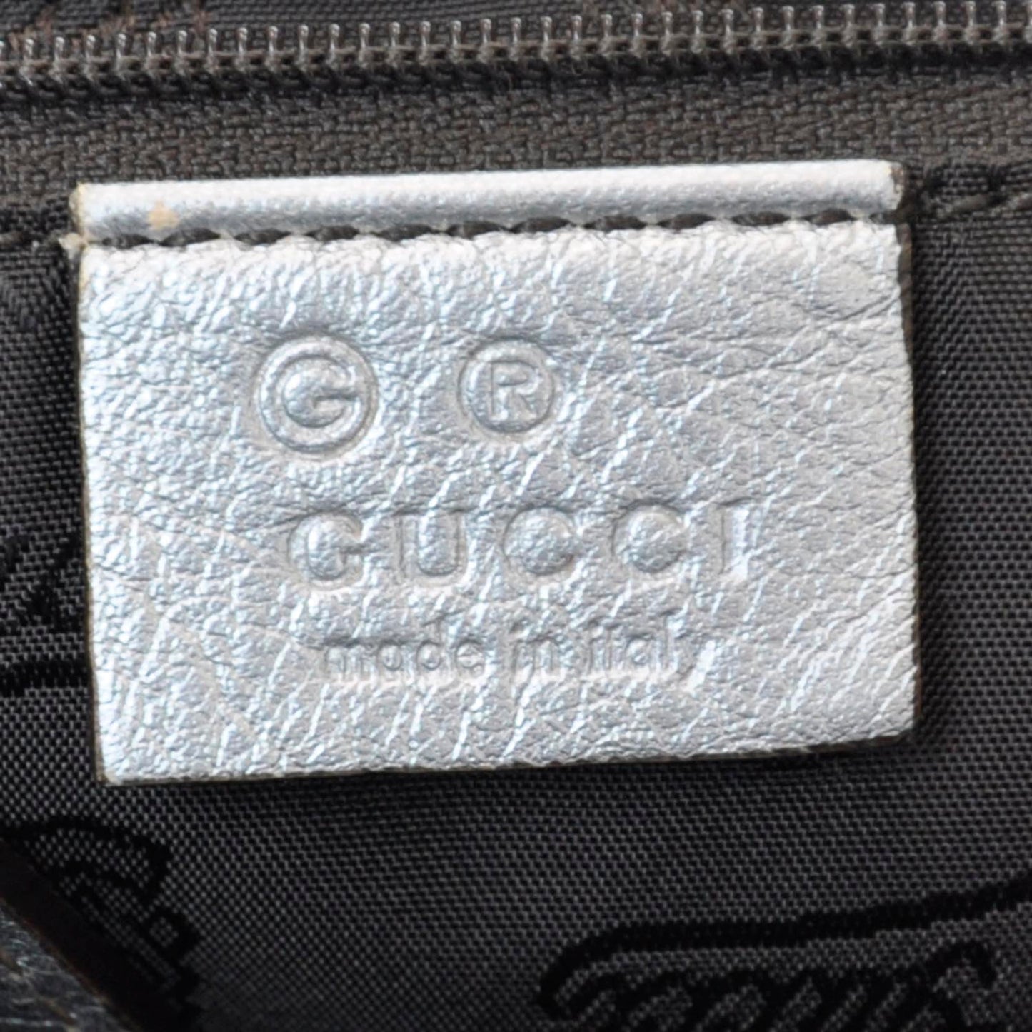 Guccissima Large Tote Silver