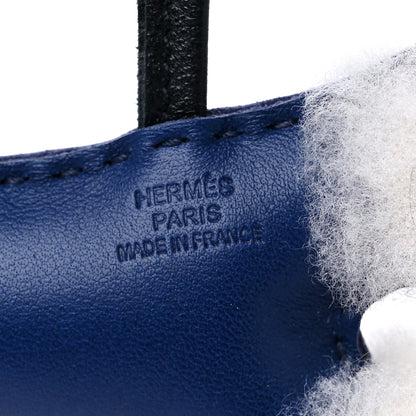 Hermes Milo Lambskin Shearling Budy Charm Bleu Saphir 3 of 5