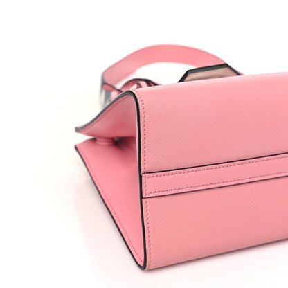 Prada Saffiano City Calfskin Greche Paradigme Bag Pink 8 of 10