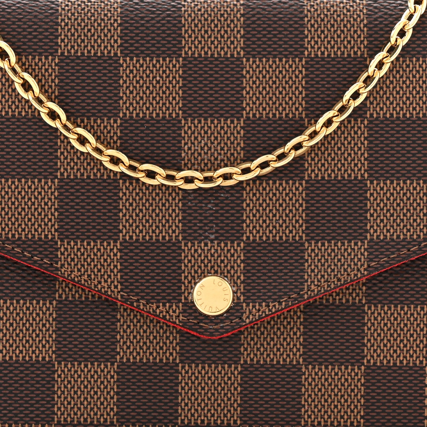 Damier Ebene Pochette Felicie Chain Wallet