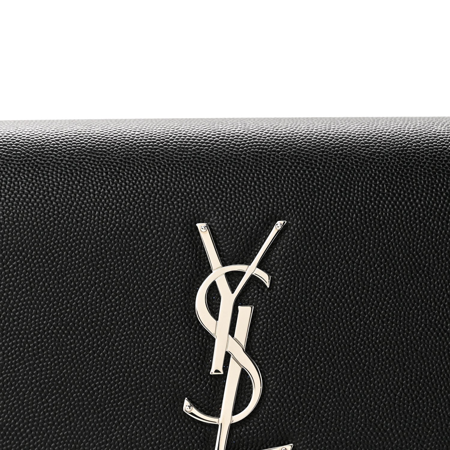 Saint Laurent Grain De Poudre Monogram Cassandre Clutch Black 8 of 11
