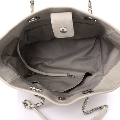 Chanel Glazed Calfskin Small Deauville Tote Ecru 5 of 13