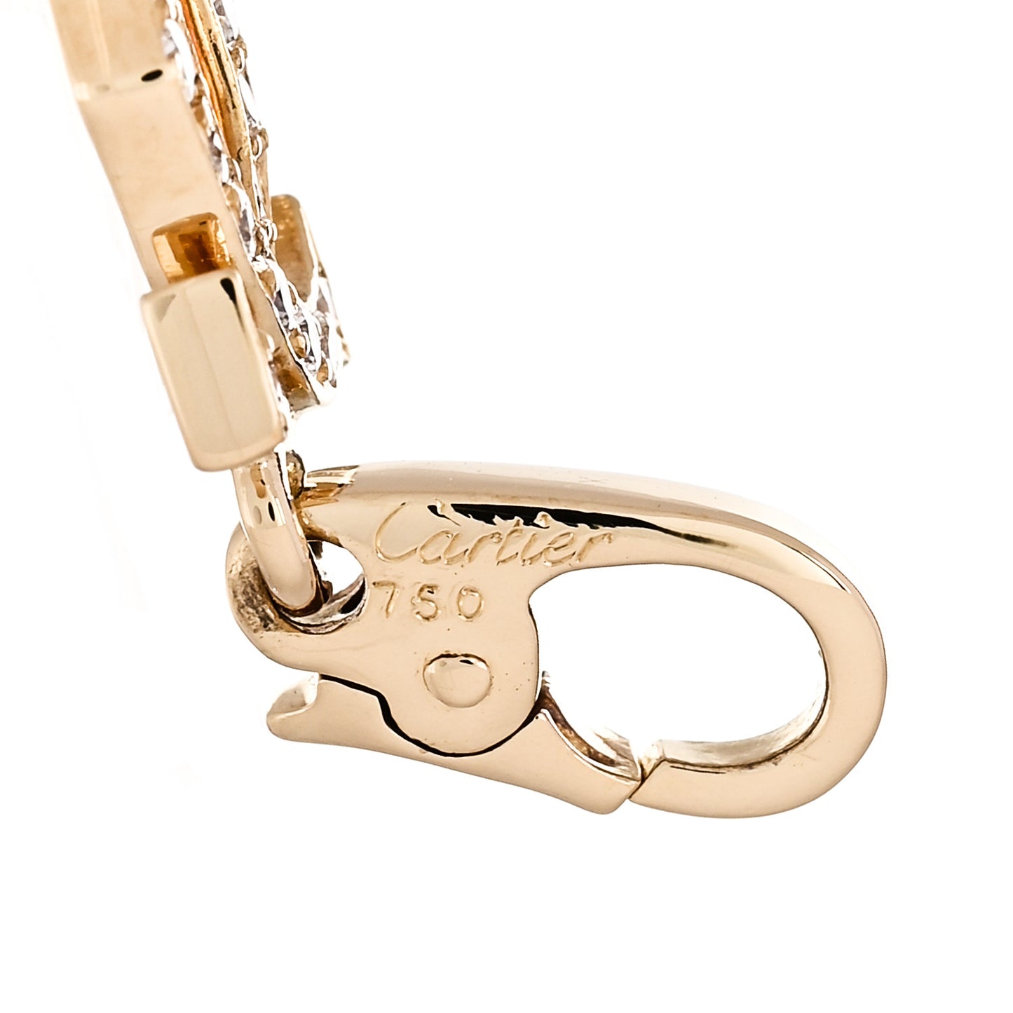 18K Yellow Gold Diamond Logo Charm