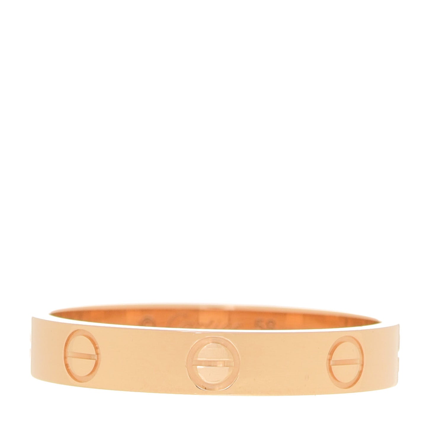 18K Yellow Gold 3.5mm LOVE Wedding Band Ring 58 8.25